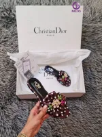 Christian Dior Lüks İthal Puantiye Desenli Terlik