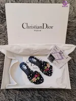 Christian Dior Lüks İthal Puantiye Desenli Terlik