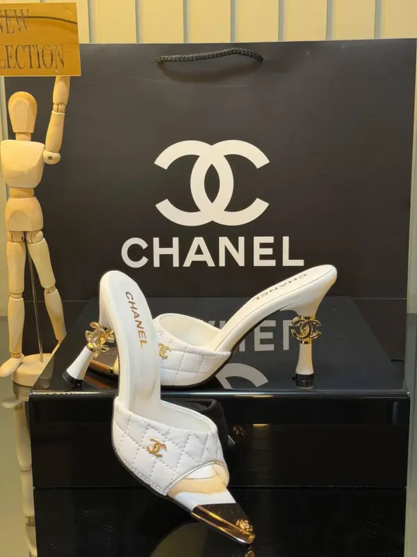 İthal Chanel Kadın Topuklu terlik