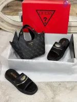 İthal Guess Kadın Çanta & Terlik Seti